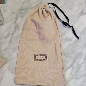Gucci Beige Dust Bag with Black Drawstring 17"X8"